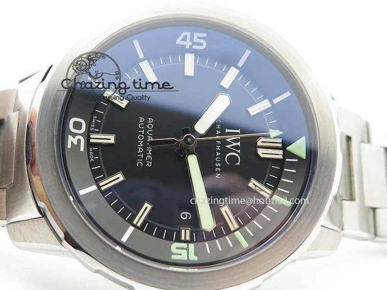 MIROTIME 0101 UrbanStyle Aquatimer Automatic IW329002 V6F 1:1 Best Edition Black Dial On SS Bracelet MIYOTA 7317